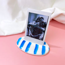 Load image into Gallery viewer, INKY BLUE STRIPE POLAROID STAND
