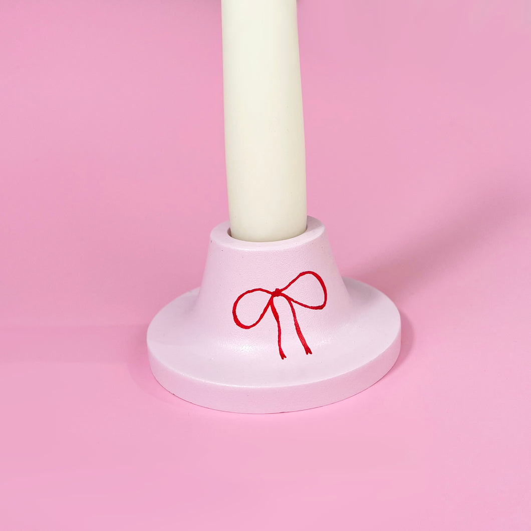 bow candlestick holder