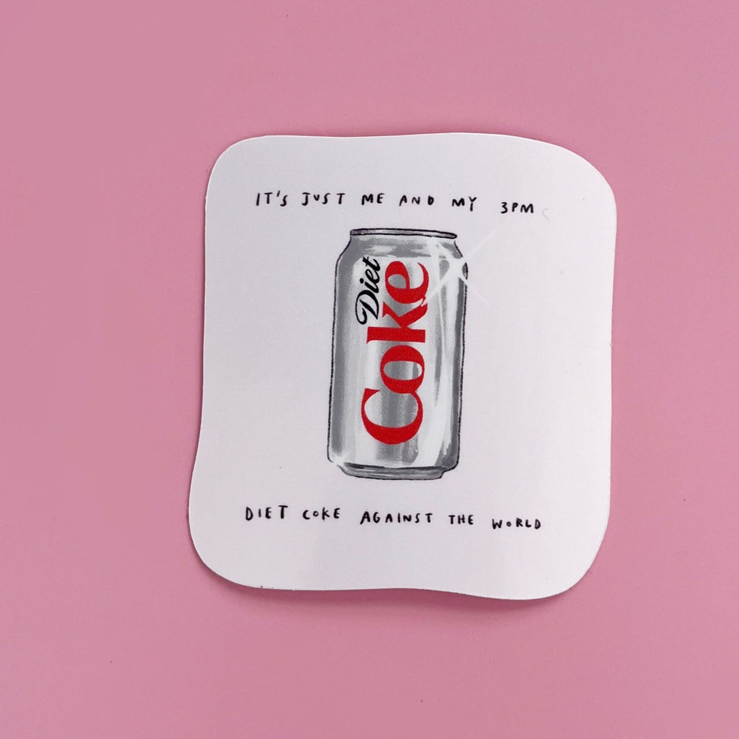3pm Diet Coke sticker