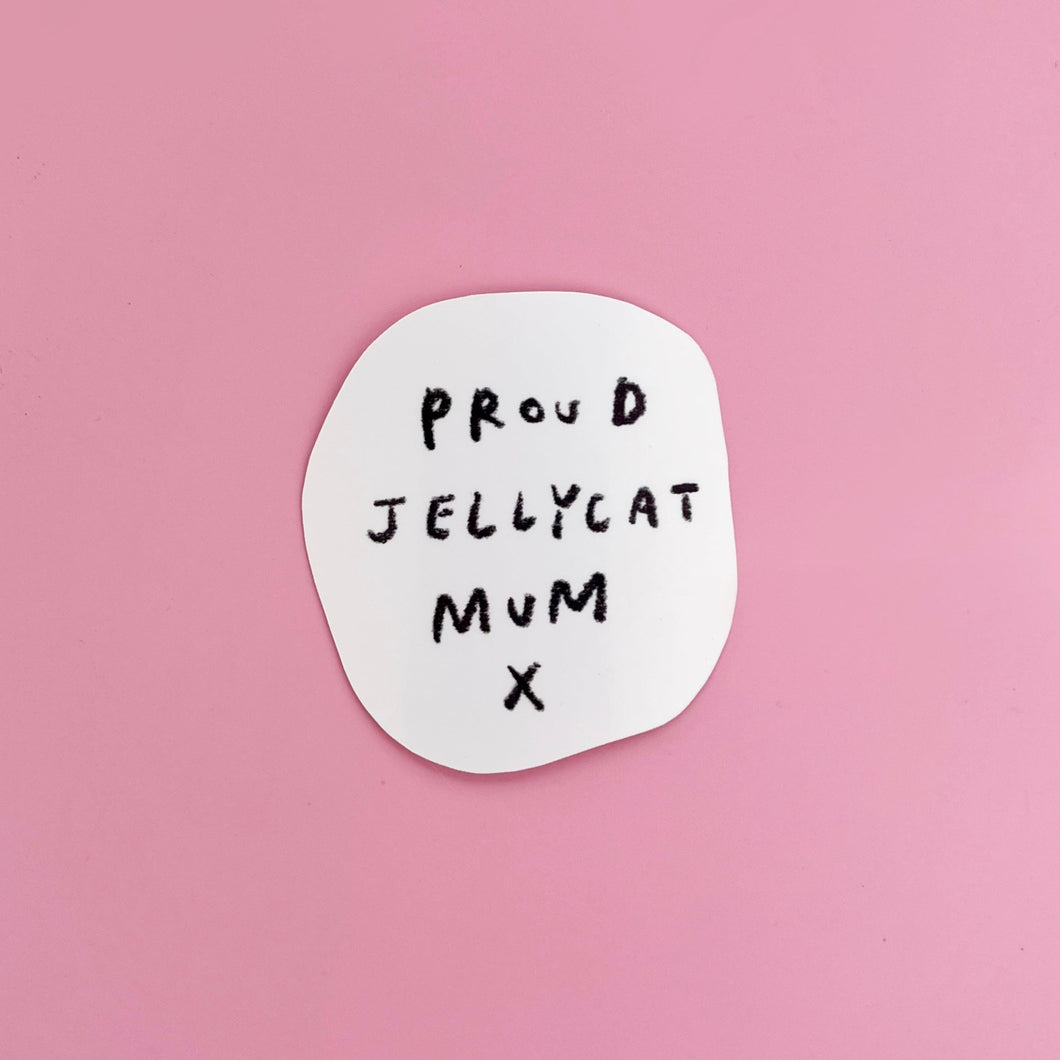 proud jellycat mum sticker