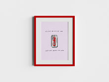Load image into Gallery viewer, 3pm diet coke illustration print
