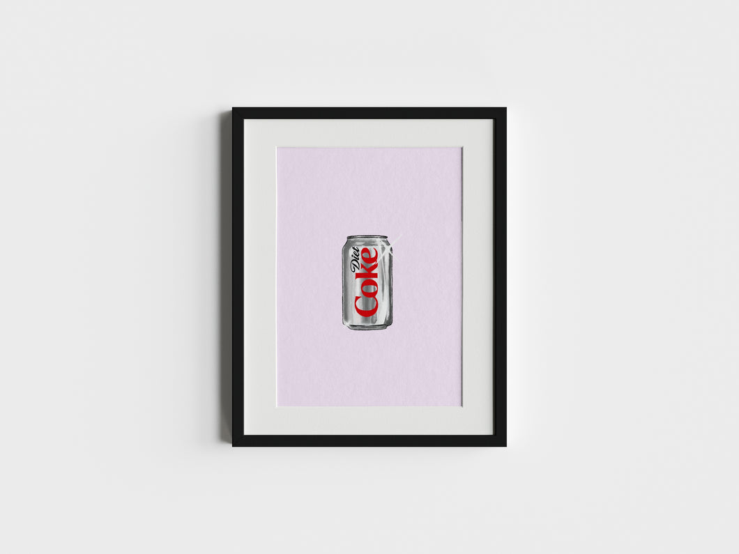 diet coke illustration print